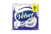 Velvet Classic Quilted 9 Roll Toilet Paper