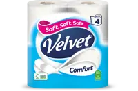 Velvet Comfort Toilet Paper 4 Roll